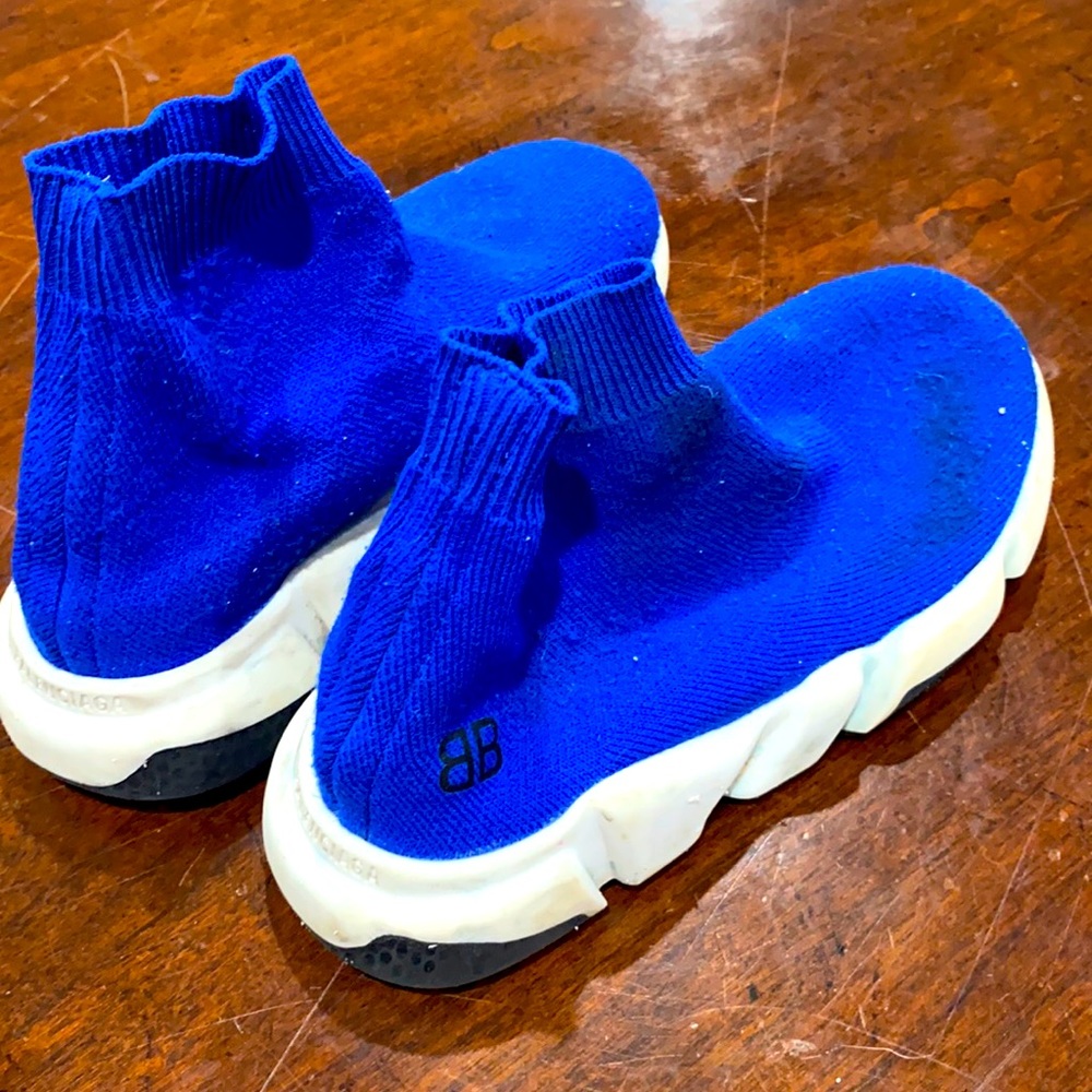 Balenciaga Kid's unisex Two-Tone Knit High Top Sock Trainer Sneakers US 10-11